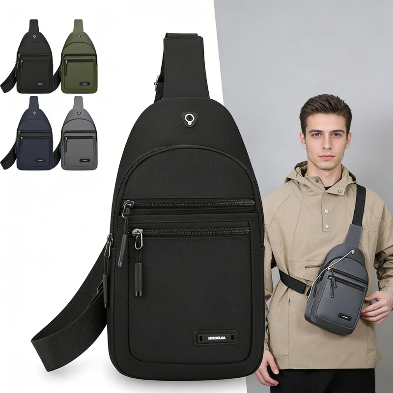 Travel Access - Bolsa Transversal Masculina Antifurto Impermeável de