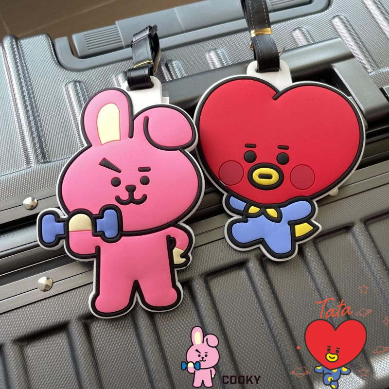 Travel Accessories Organizer - Chaveiro fofo de desenho animado BT21,