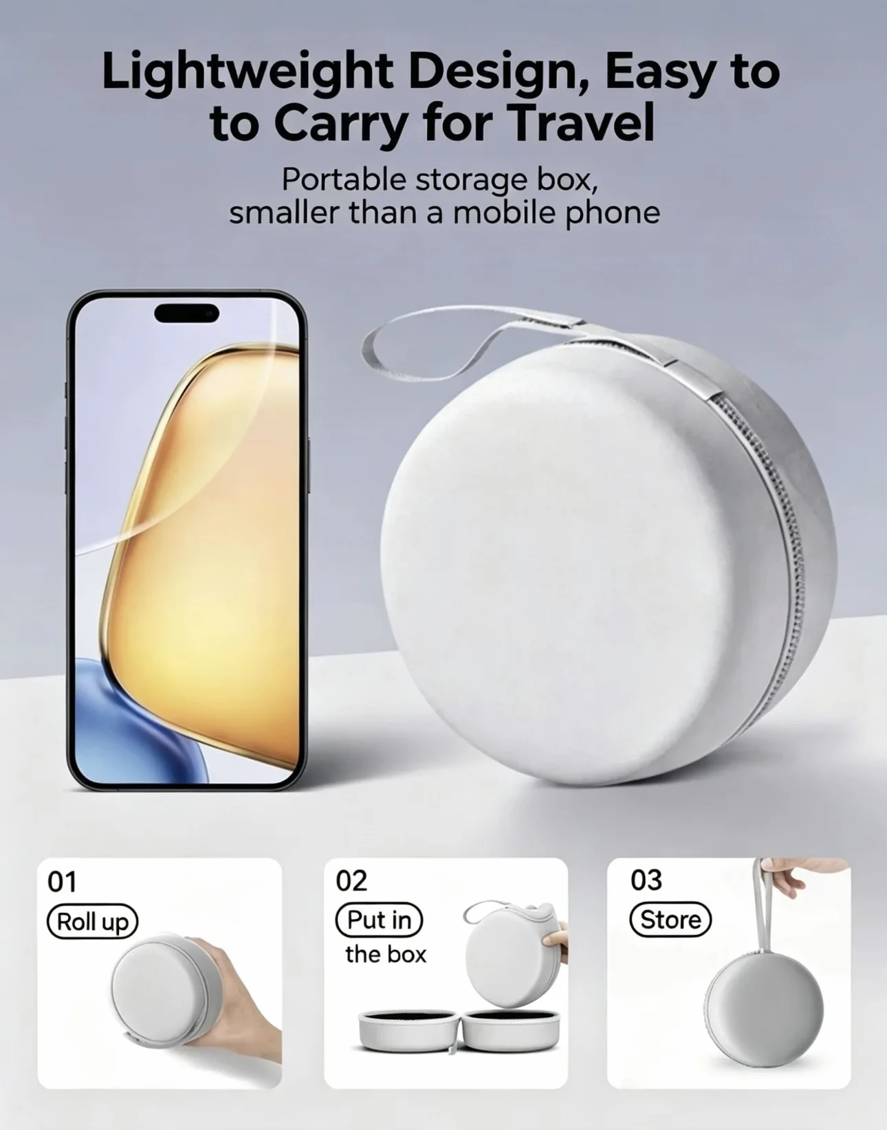 Neck Pillow Memory Foam - Almofada de Viagem em Forma de