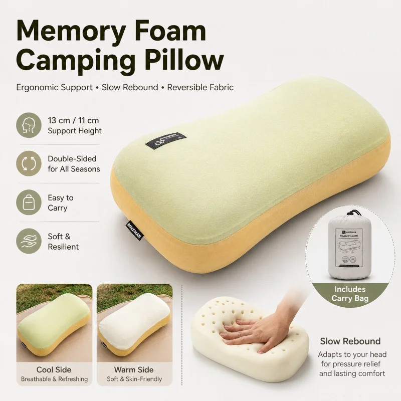 Neck Pillow Memory Foam - Travesseiro Portátil Ultraleve de Espuma Viscoelástica