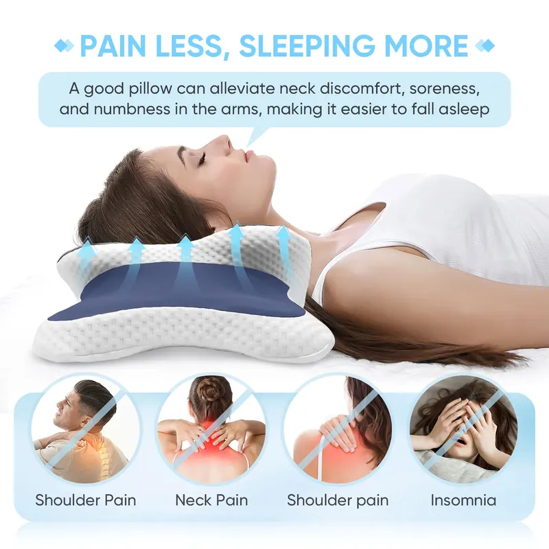 Neck Pillow Memory Foam - Travesseiro de Espuma Viscoelástica Ergonômico Ortopédico