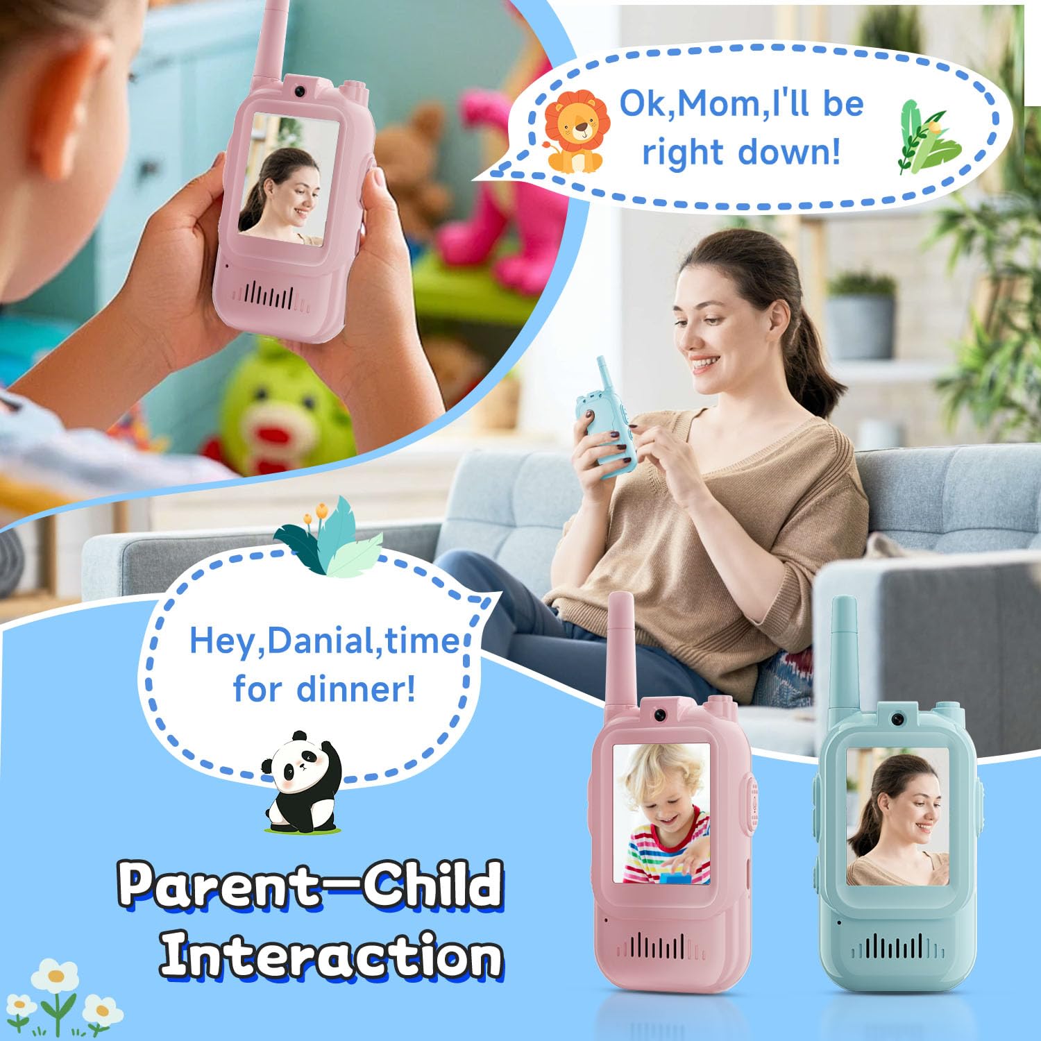2 pçs vídeo walkie talkies par - Travel Accessories For Toddlers avaliação e preço