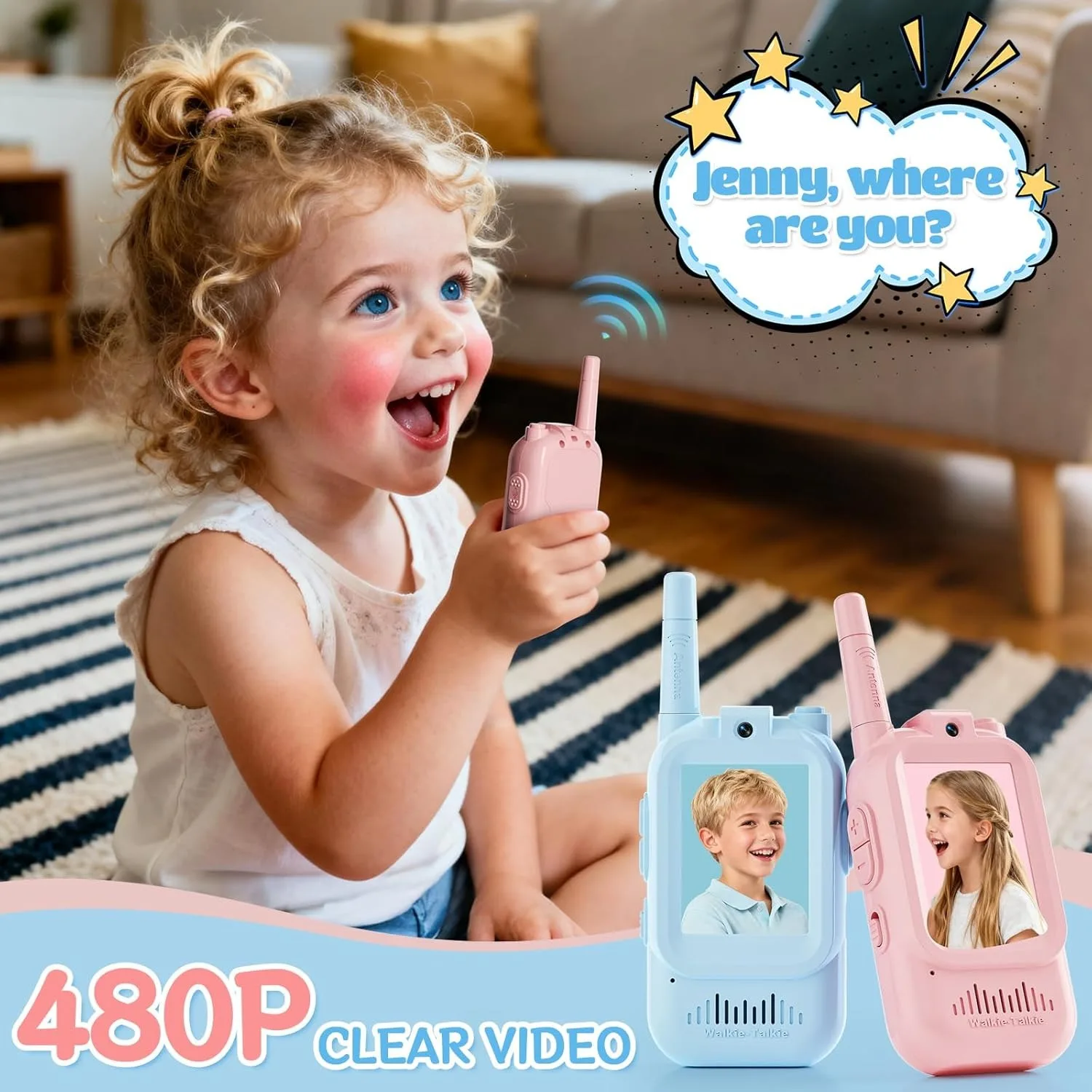 2 pçs vídeo walkie talkies par - Travel Accessories For Toddlers avaliação e preço
