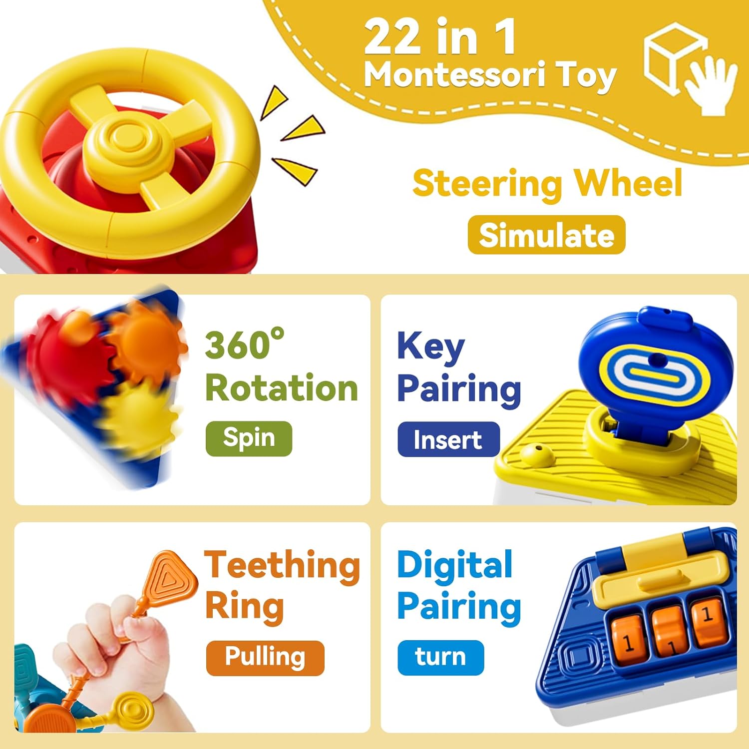 Cubo de Atividades Montessori  - Travel Accessories For Toddlers avaliação e preço