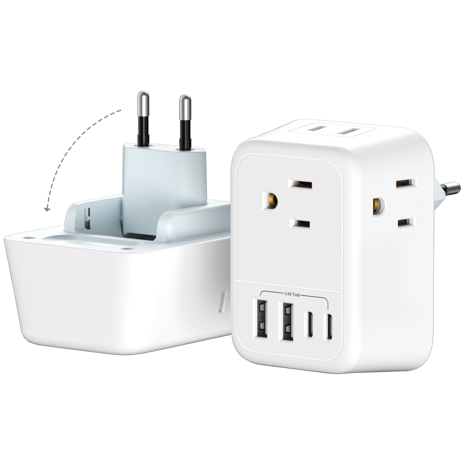 1pc eua para ue adaptador de t - Travel Accessories Europe avaliação e preço