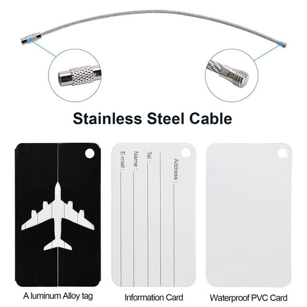 Alumínio Bagagem Tags com Cord - Travel Accessories Plane avaliação e preço