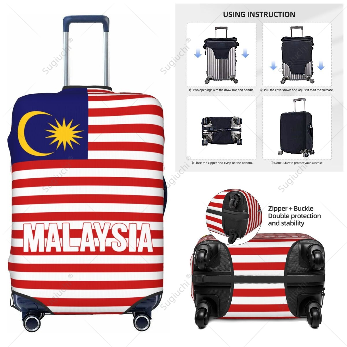 Malásia bandeira capa de bagag - Travel Accessories Malaysia avaliação e preço